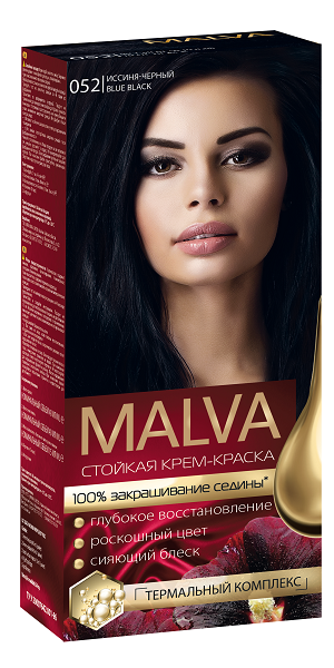 

Краска для волос Мальва / "MALVA"- 052 Сине-черный