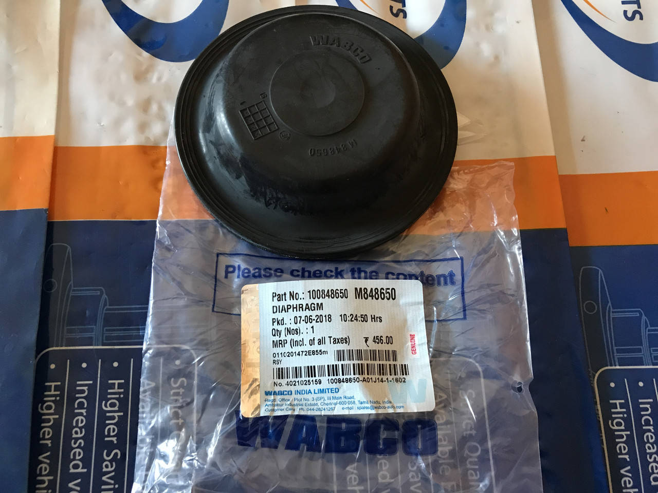 

Диафрагма тормозной камеры 14 wabco ТАТА Эталон