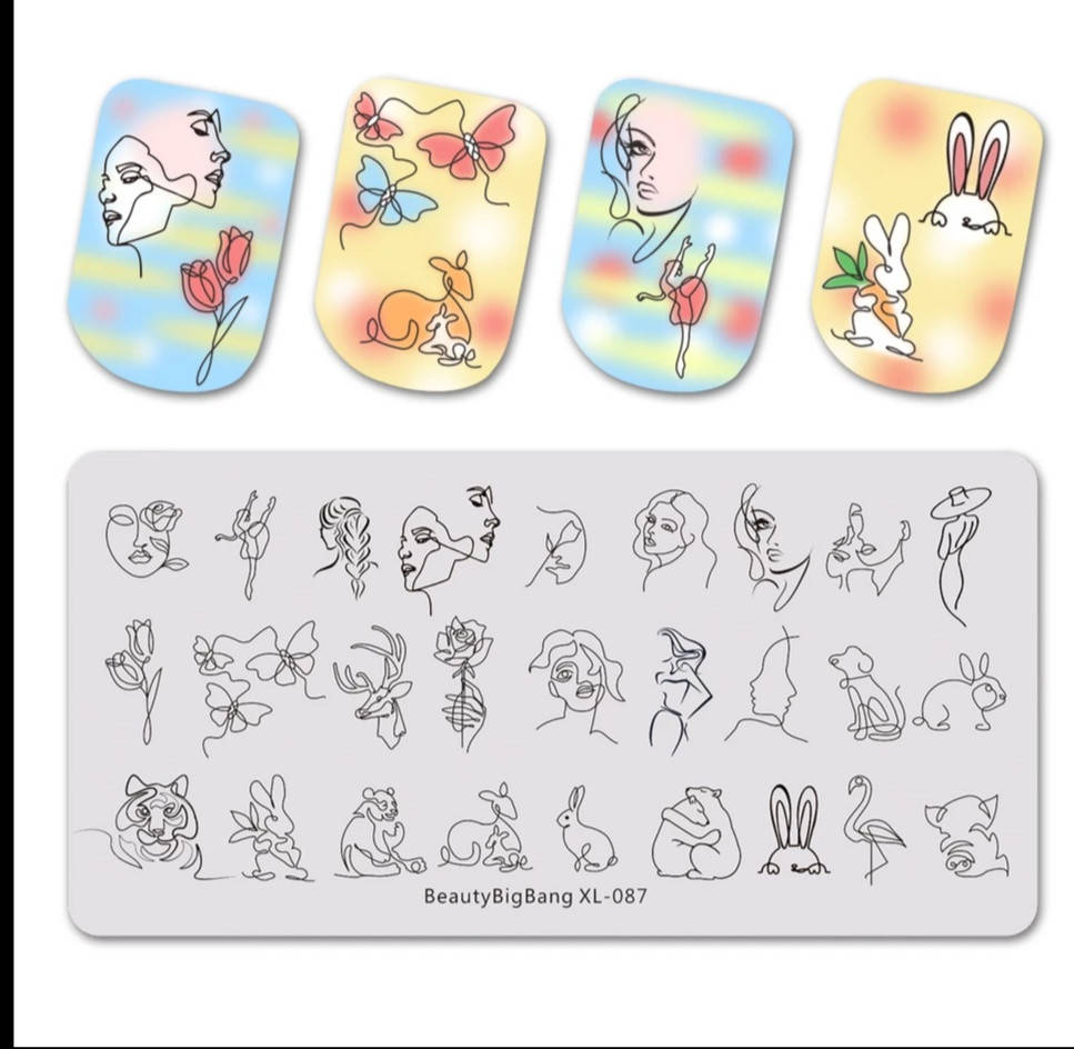 

Пластина для стемпинга beauty big bang 087 (в конверте)