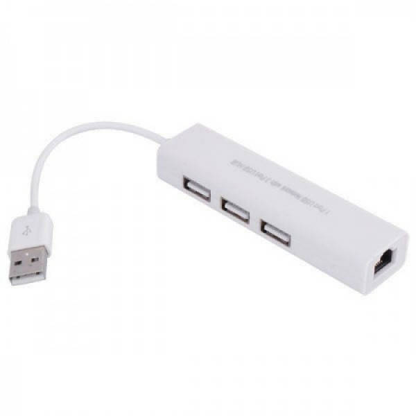 

Сетевой адаптер USB 2.0 to Ethernet + 3 порта USB2.0