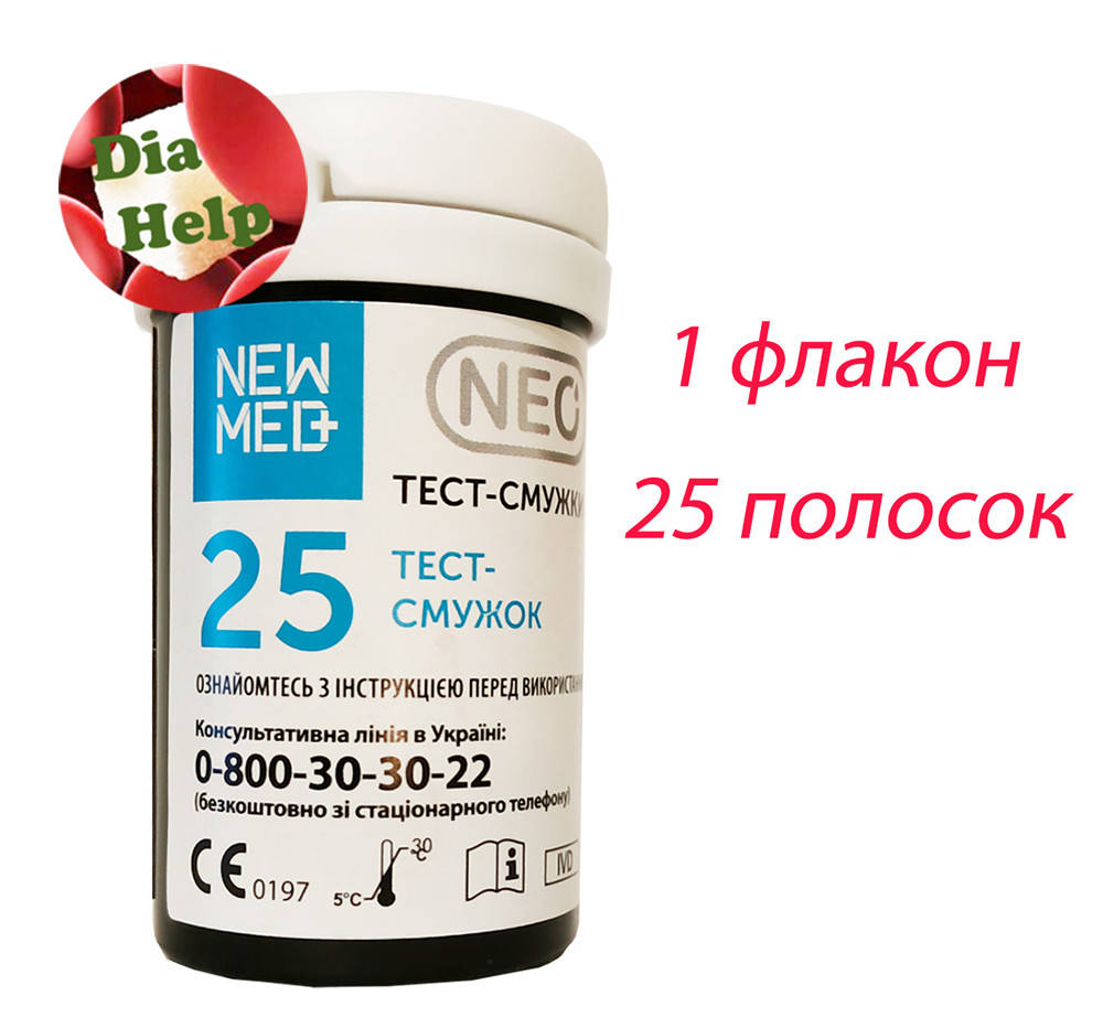 

Тест-полоски НьюМед НЕО (NewMed Neo) 25 штук - 1 флакон