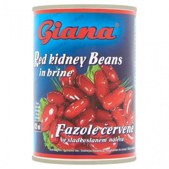 

Фасоль красная консервированная Giana in brine 400г