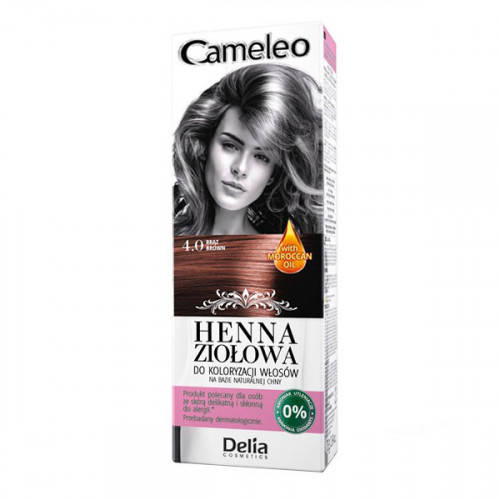 

CAMELEO с хной (Лавсония) травяная мусс-краска для волос тон 4.0 Коричневая