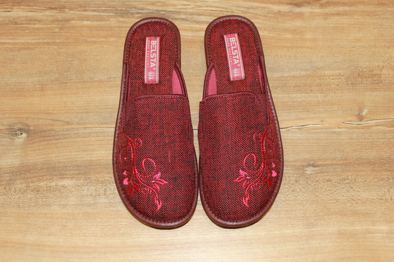 

Женские тапочки Белста с закрытым носком р-р 40, Бордовый