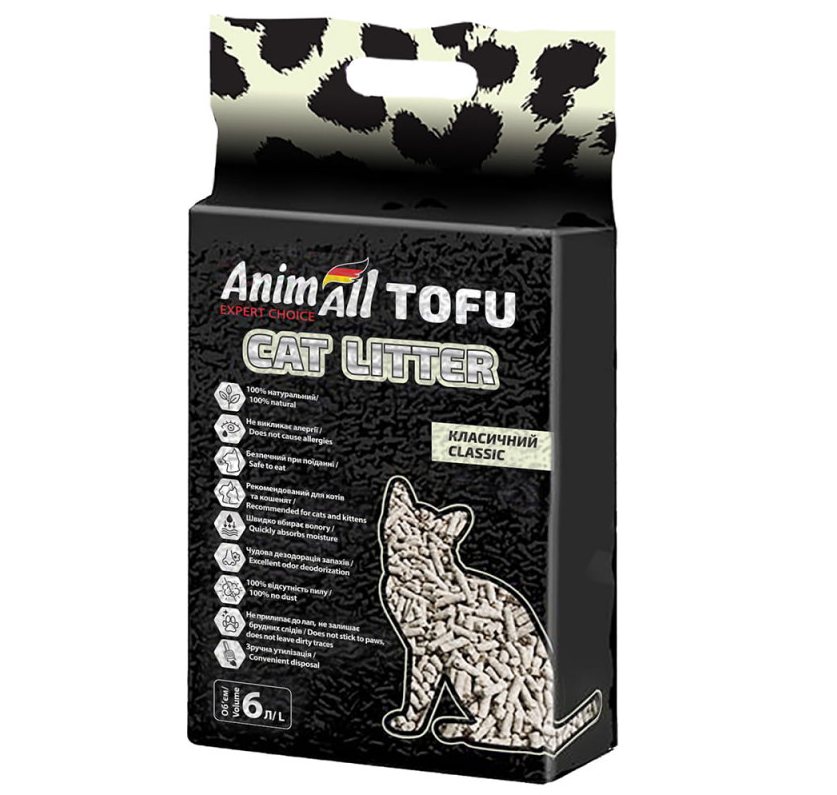 

Наполнитель соевый AnimAll (АнимАлл) Tofu Classic 2,6кг/6л для кошачьего туалета