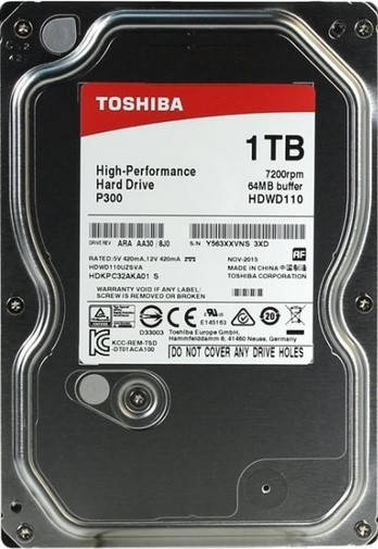 

HDD 3,5 Toshiba P300 1TB (HDWD110UZSVA)