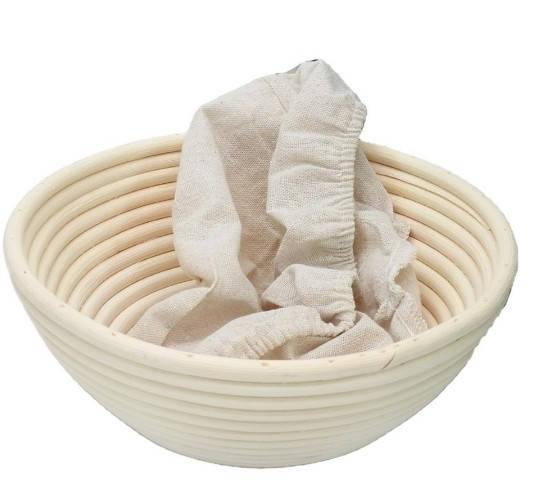 

Корзина для расстойки из ротанга на 500 г с чехлом тканевым (диаметр 18 см)