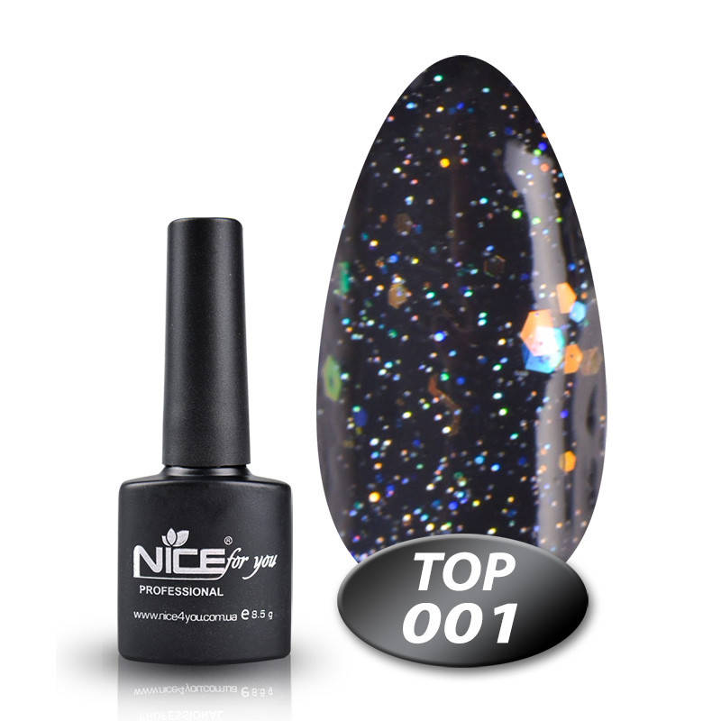 

Топ с глиттером 001 Nice for you звездное небо 8,5 мл