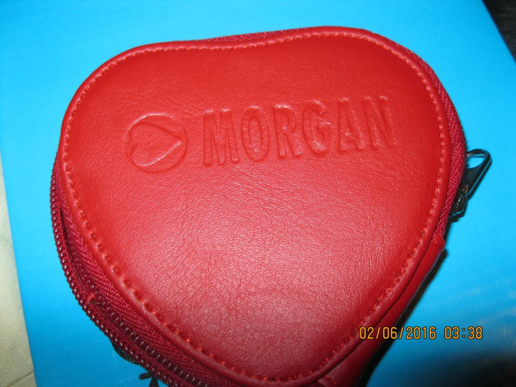 

Красный кошелек органайзер сердце на молнии MORGAN