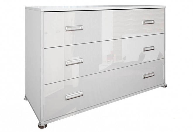 

Комод MiroMark Белла 3Ш 130х75,7х50 білий глянець