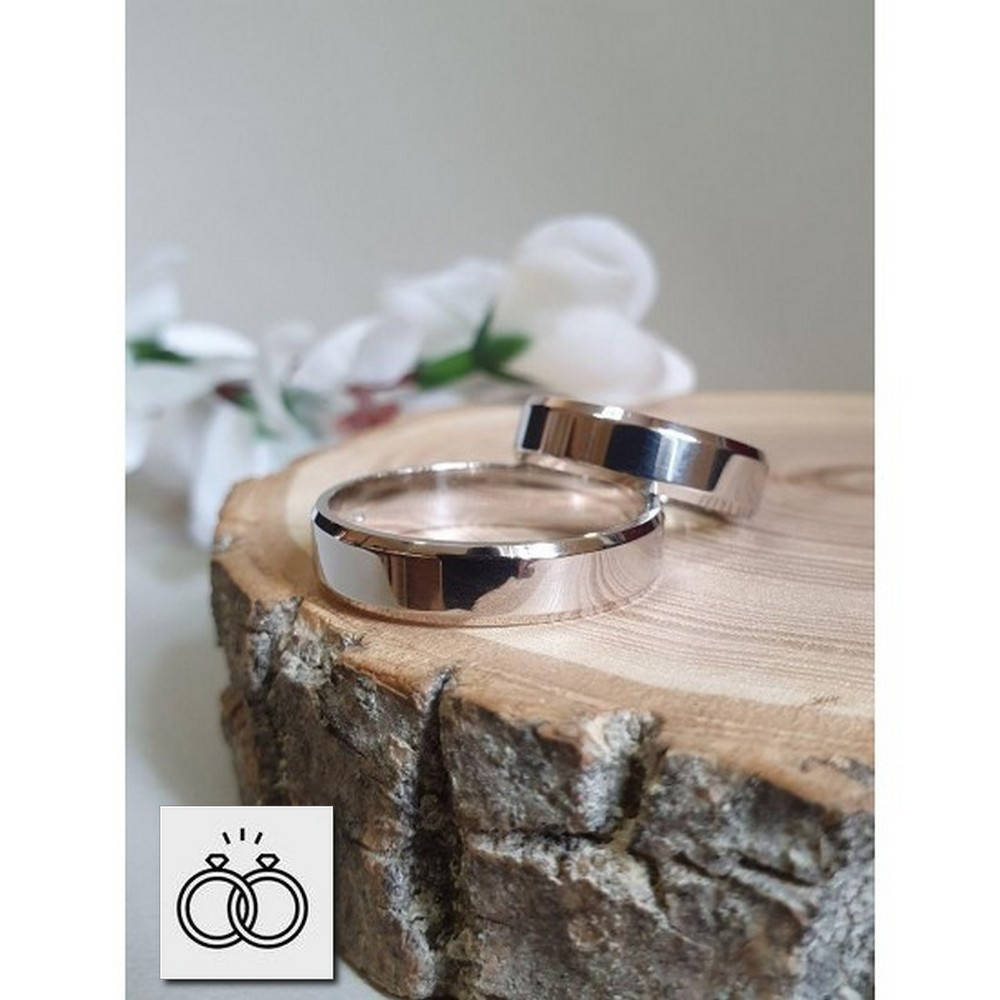 

Кольца обручальные серебро пара 925 пробы с покрытием родий