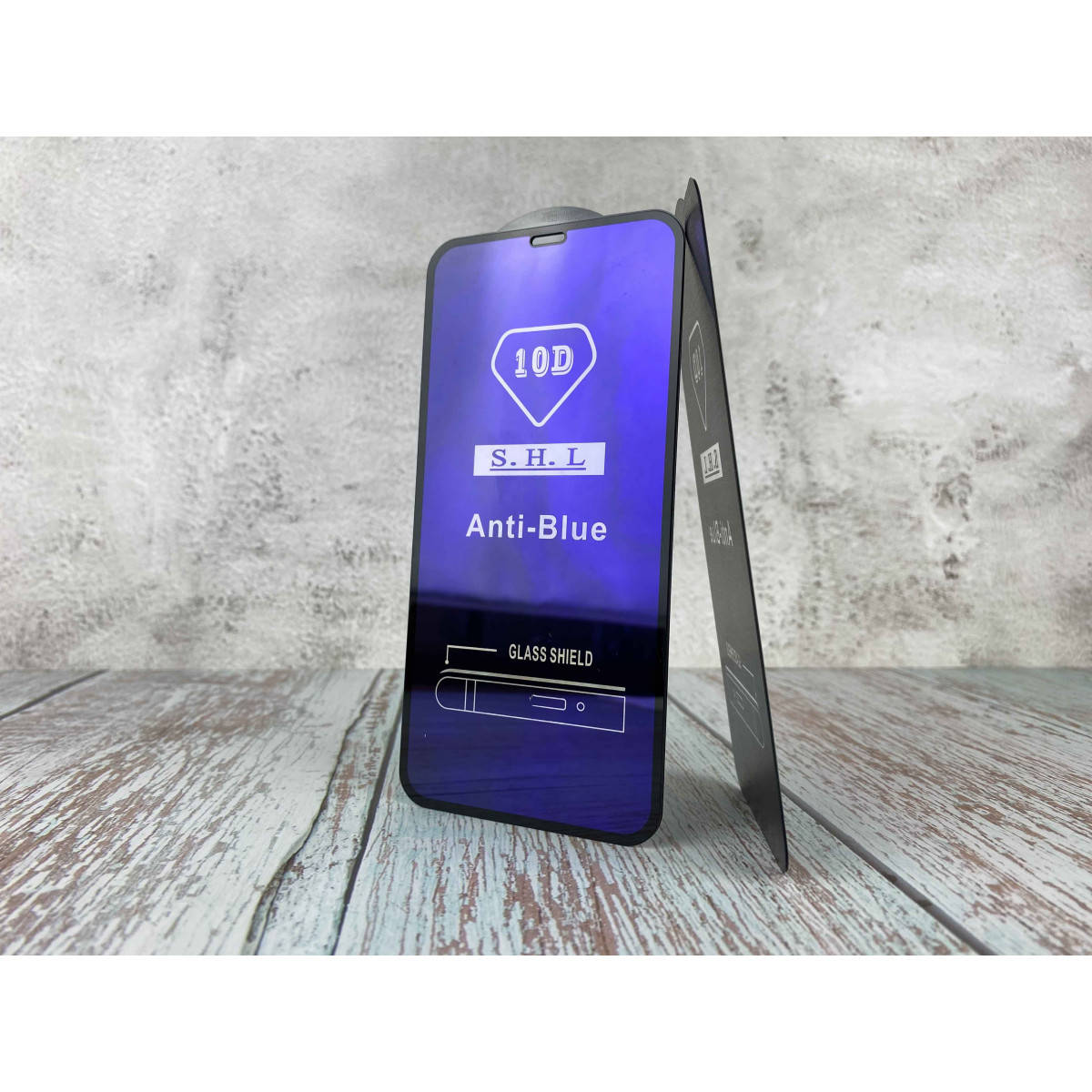 

Защитное стекло 10D Anti-Blue на Iphone 11 Pro Max/XS Max, Синий