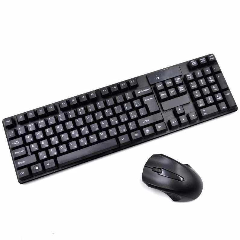 

Беспроводная клавиатура и мышь KEYBOARD TJ808, Черный