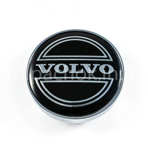 

Колпачок на диски Volvo хром/черный лого (60мм)