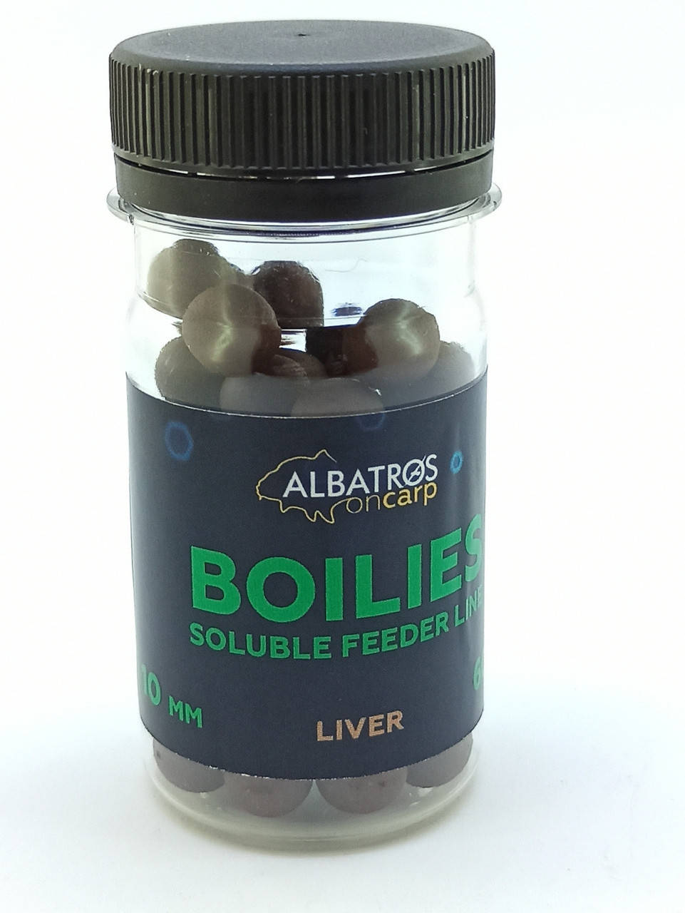 

Бойлы насадочные растворимые для флета Liver (ПЕЧЕНЬ) 10мм "Albatros"