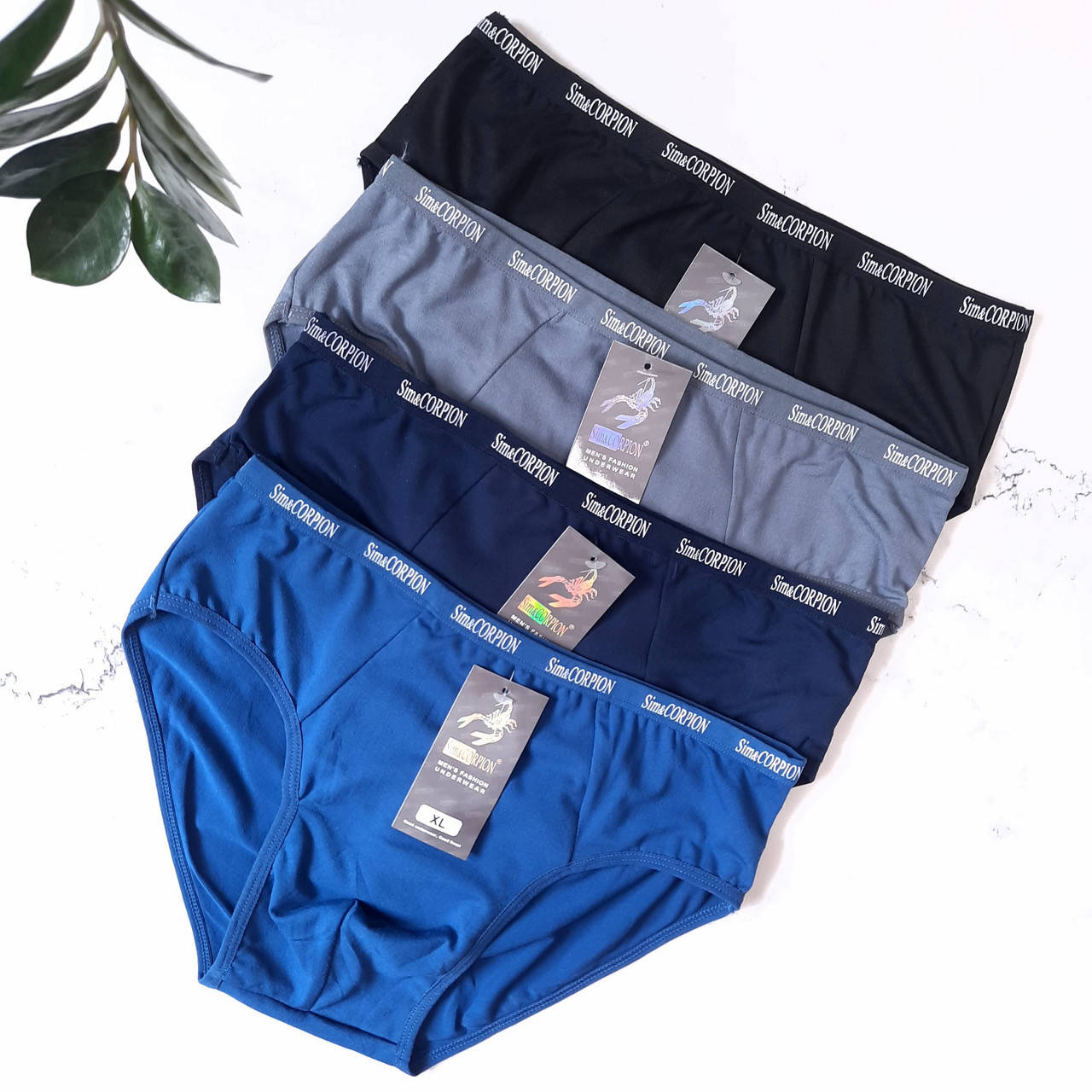 

Мужские трусы плавки слипы от XL до 4XL размеры SIM CORPION мужское белье, Серый