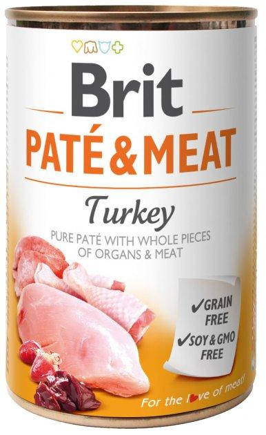 

Влажный корм Brit Pate & Meat Dog с индейкой - 400 г