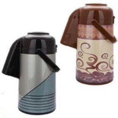 

Термос помповый вакуумный стеклянный 265 FRICO на 3000мл.Термокружка Термочашка с ручкой переноской.С рисунком