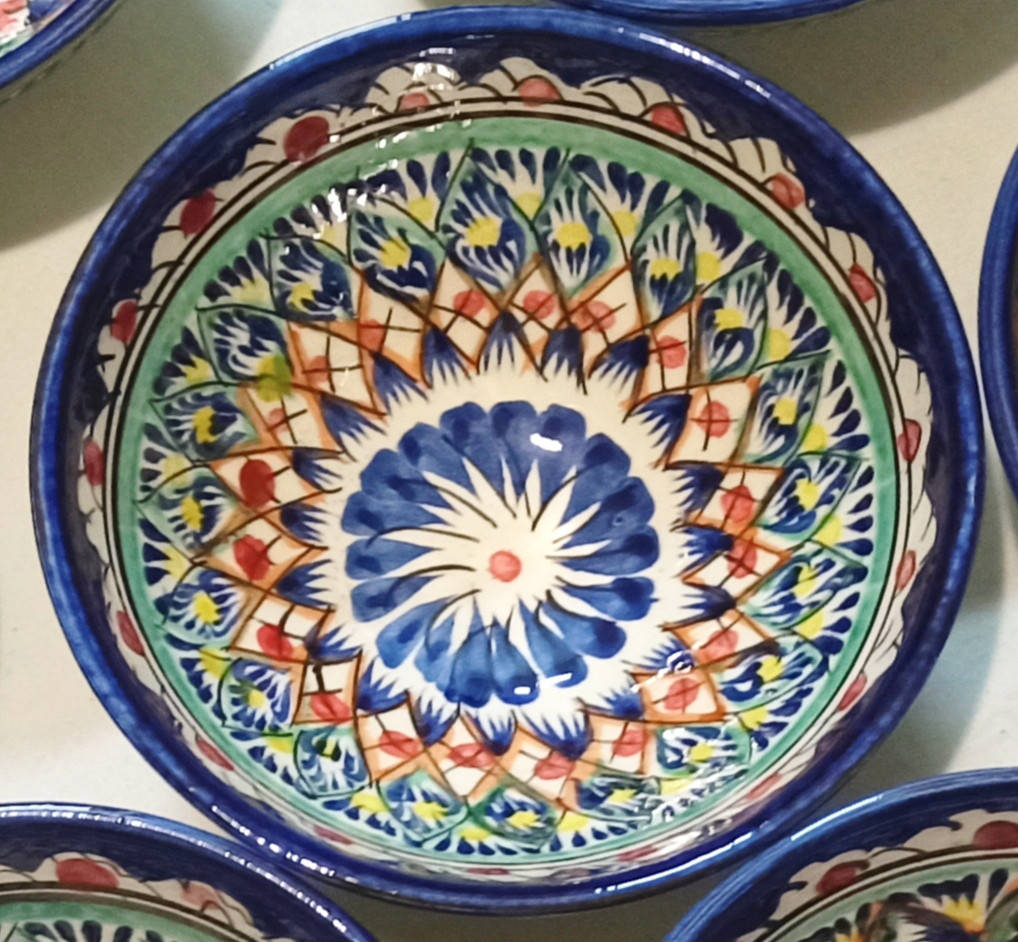 

Косушки (тарелка для первых блюд) узбекских мастеров, диаметр 14см. (05), Разные цвета