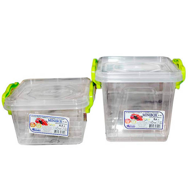 

Контейнер пищ.квадр.0,4л (60шт/уп) Minibox AL-PLASTIK