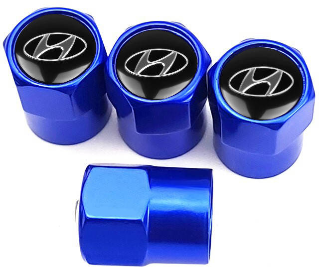 

Колпачки на Ниппель Hyundai Blue (4 шт), Черный
