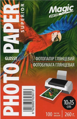 

Фотобумага Мagic 10х15 глянцевая 260g, 100 листов