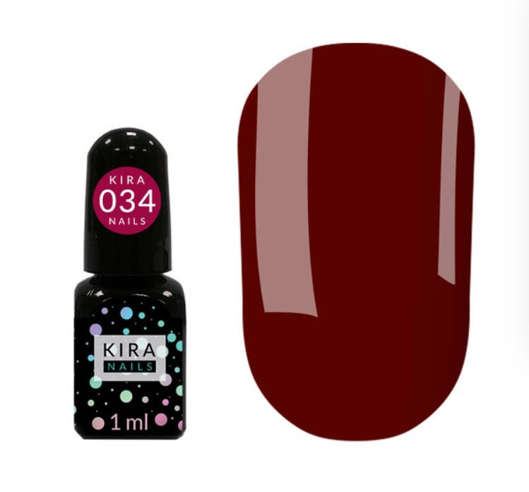 

Гель-лак Kira Nails №034, 1 мл