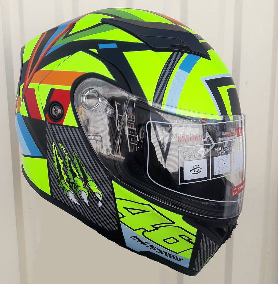 

Шлем трансформер модуляр Валентино Росси VR 46 матовый размер  L XL, Желтый