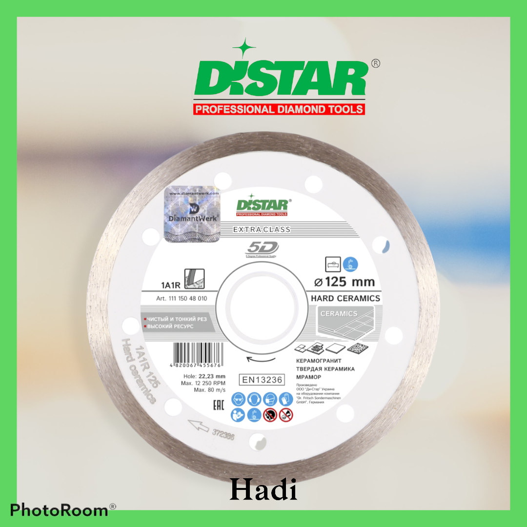 

Круг алмазный Hard Ceramics 5D 125x1.4x22.23 mm, Distar, Круг отрезной по керамоганиту