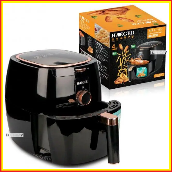 

Аэрофритюрница без масла Haeger HG-5230 1300 Вт 5,5 литра, Мультипечь Электрофритюрница, Аэрогриль с таймером