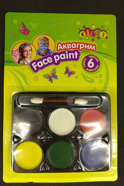 

Аквагрим, грим для лица, Разные цвета