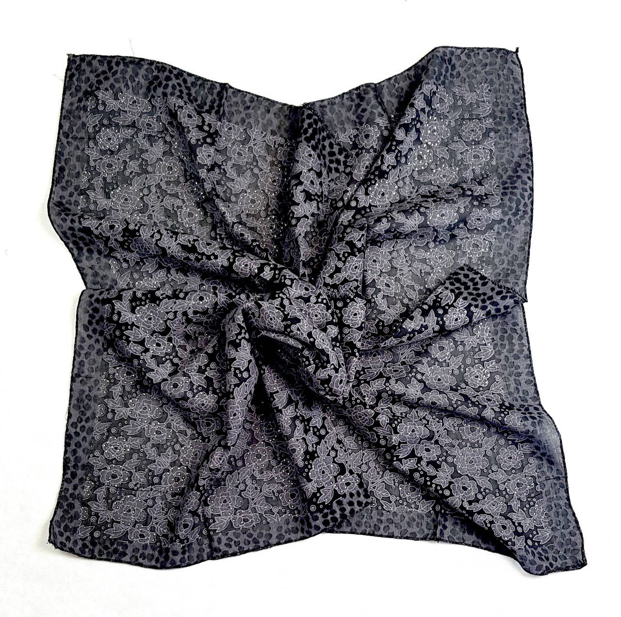 

Платок женский средний коттон Полюшко, Черный