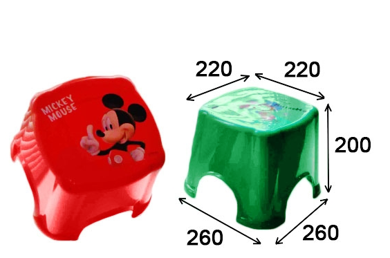 

Табурет детский - 220 х 200 х 260 мм - "Мультик"., Разные цвета