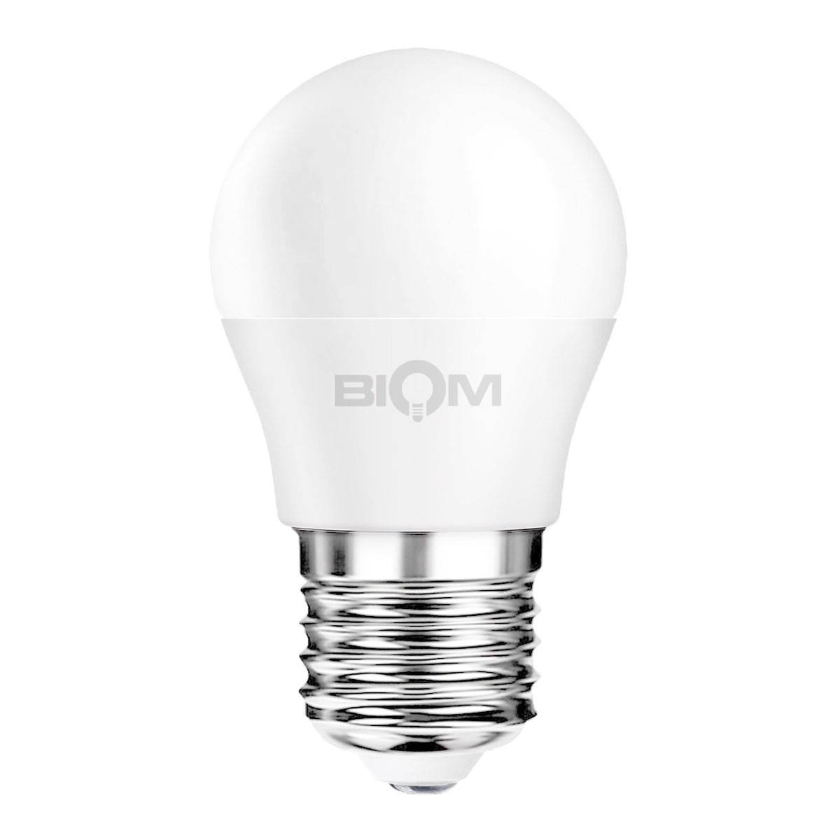 

Светодиодная лампа Biom BT-584 G45 9W E27 4500К матовая