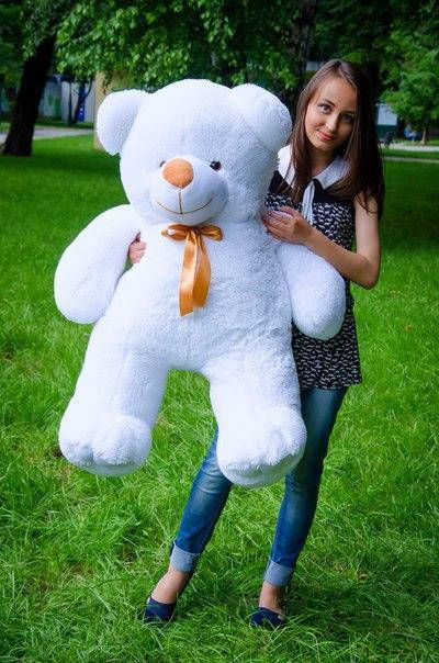 

Мягкая игрушка Подарок плюшевый мишка, Плюшевый медведь Ветли 130 см Белый