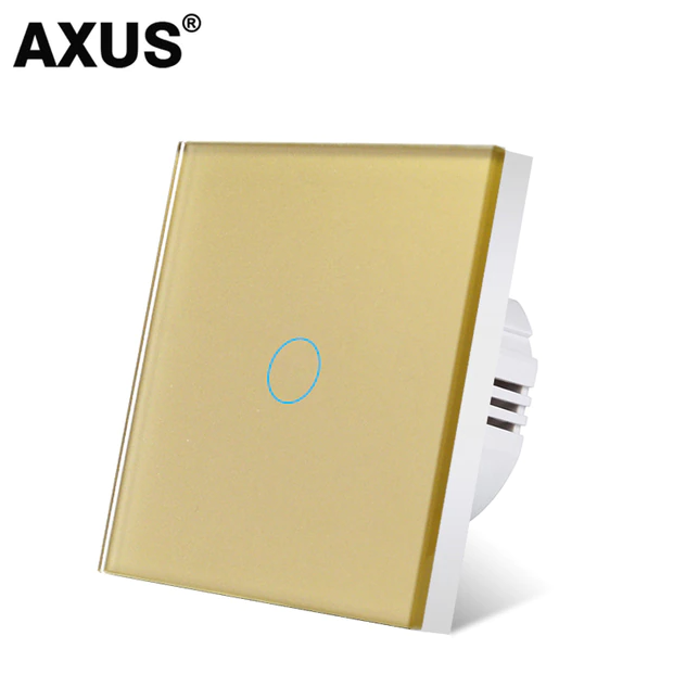

Сенсорный выключатель Axus с подсветкой Золотистый одиночный