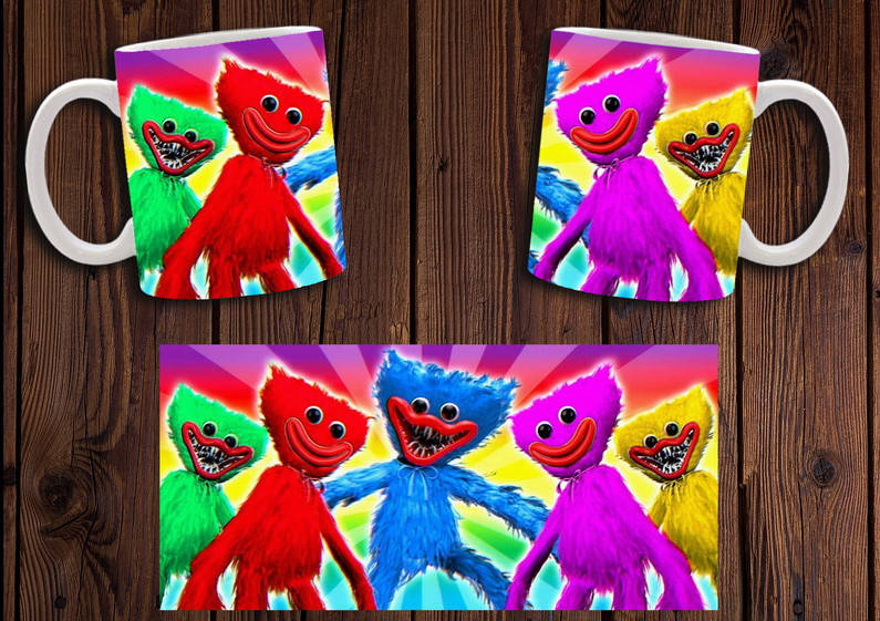 

Чашка "Хаги Ваги и Киси Миси" / Кружка Poppy Playtime №1, Белый