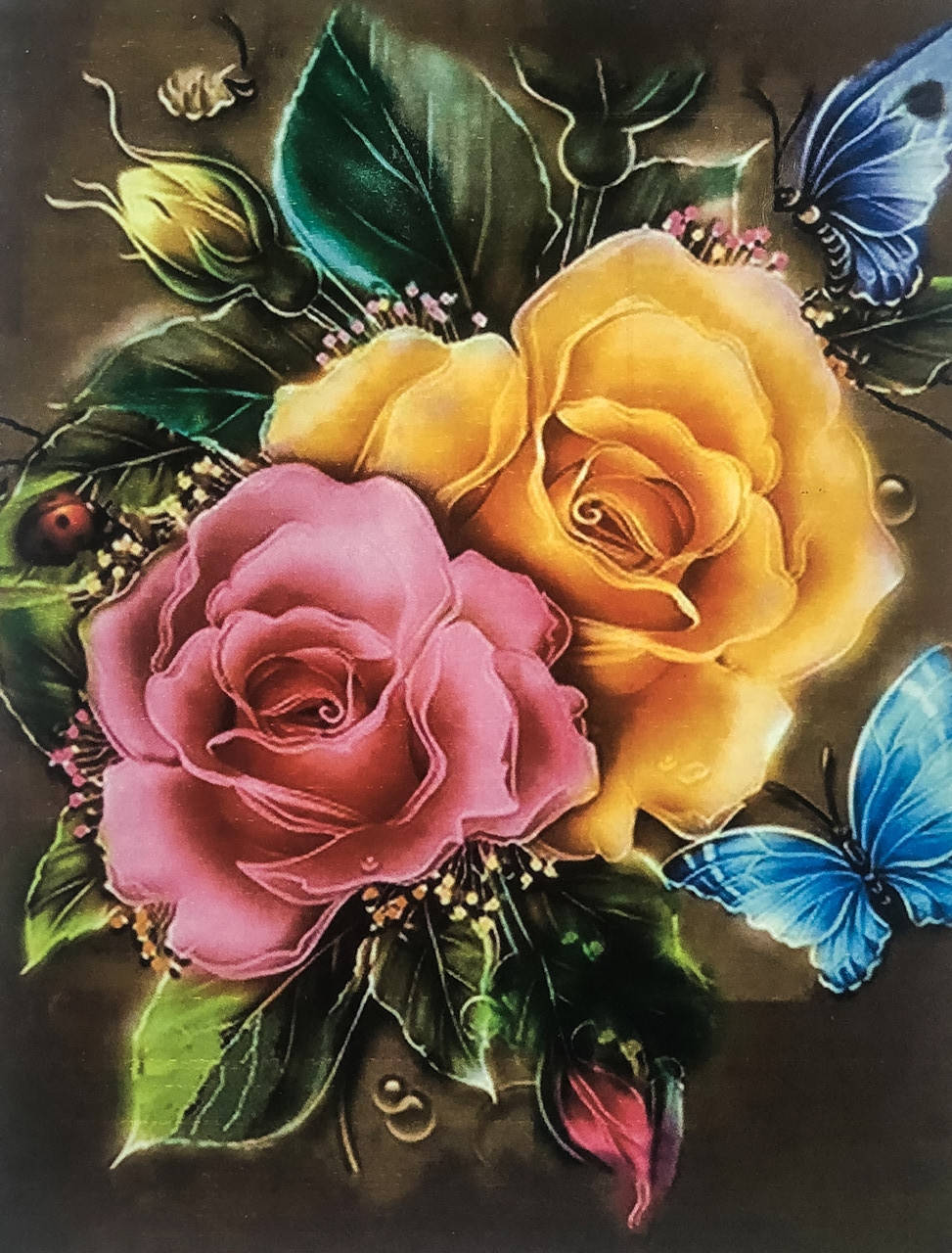 

Алмазная Мозаика на подрамнике . Набор алмазной вышивки на подрамнике "Розы". Размер 30*40 см