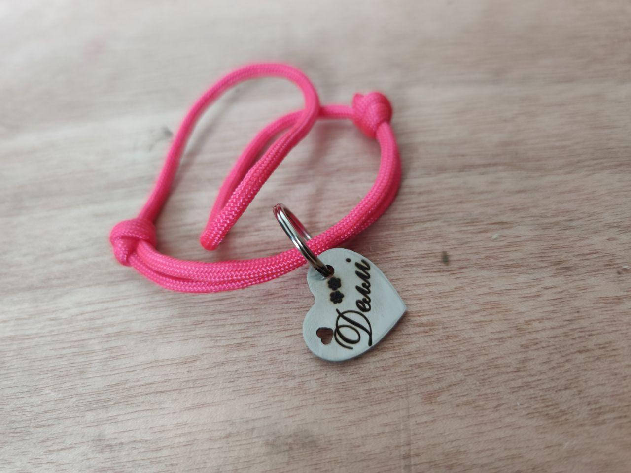 

Адресник Сердце для собаки или кошки с гравировкой с двух сторон из нержавеющей стали 25 мм