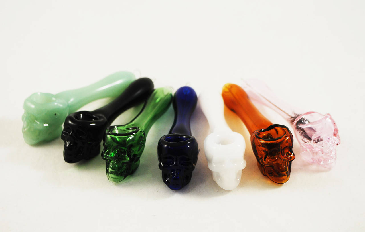 

Стеклянная трубка для курения Skull Pipe, Белый
