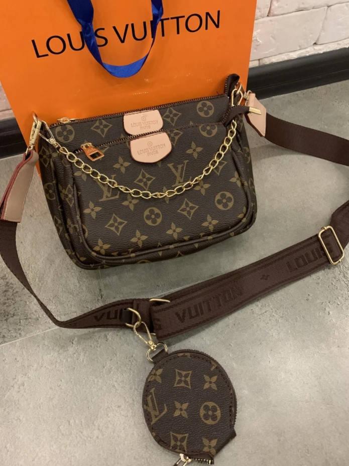 

Сумочка Louis Vuitton 3 в 1 клатч- кросс-боди двойная, Коричневый