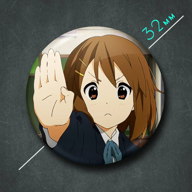 

"Юи Хирасава (Кэй-Он! / K-On!)" значок круглый на булавке Ø32 мм