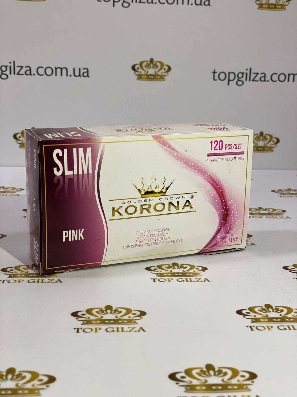 

Гильзы для набивки сигарет Korona Slim Pink (розовые) в блоках по 120шт