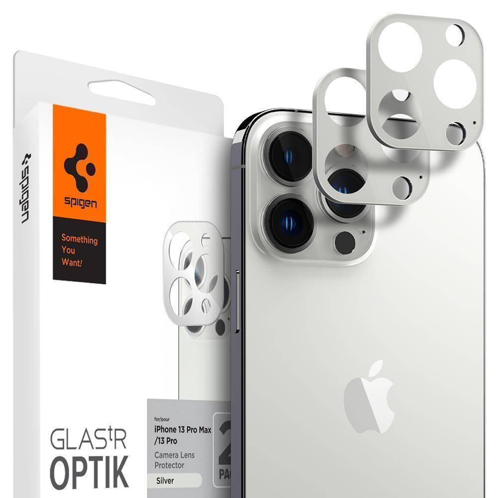

Стекло на камеру Spigen Optik Camera Lens Protector 2-pack для iPhone 13 Pro / 13 Pro Max Silver (AGL04033)