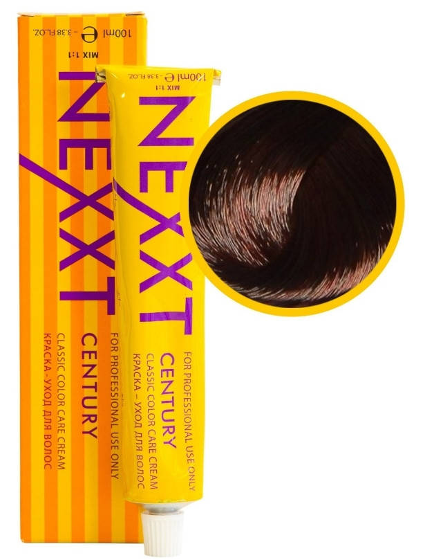 

Крем-краска для волос Nexxt Professional 4.8 шатен махагон, 100 мл.
