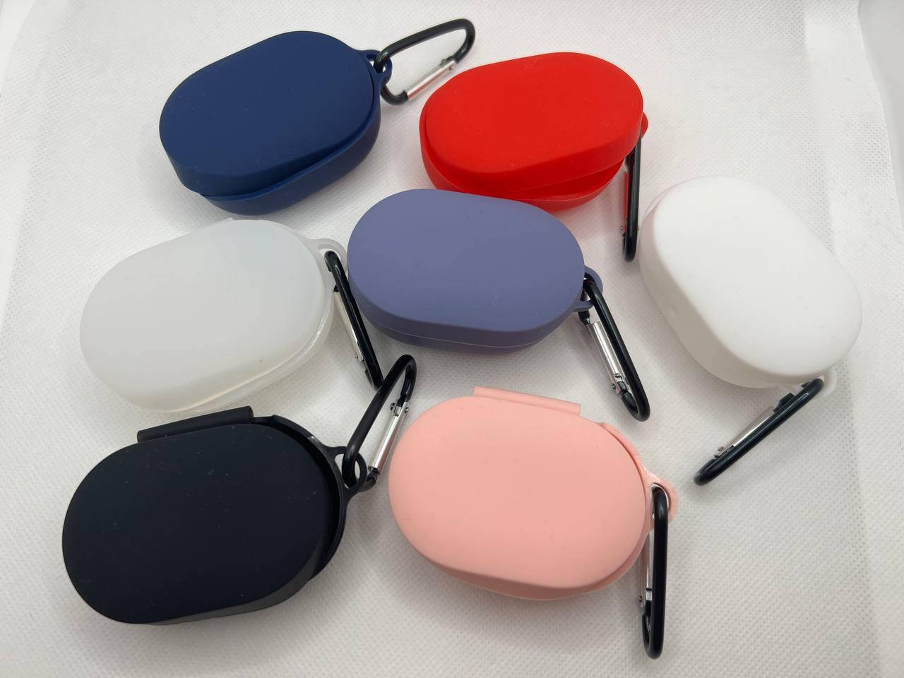 

Чехол для наушников Xiaomi Redmi AirDots 3 с карабином, Разные цвета