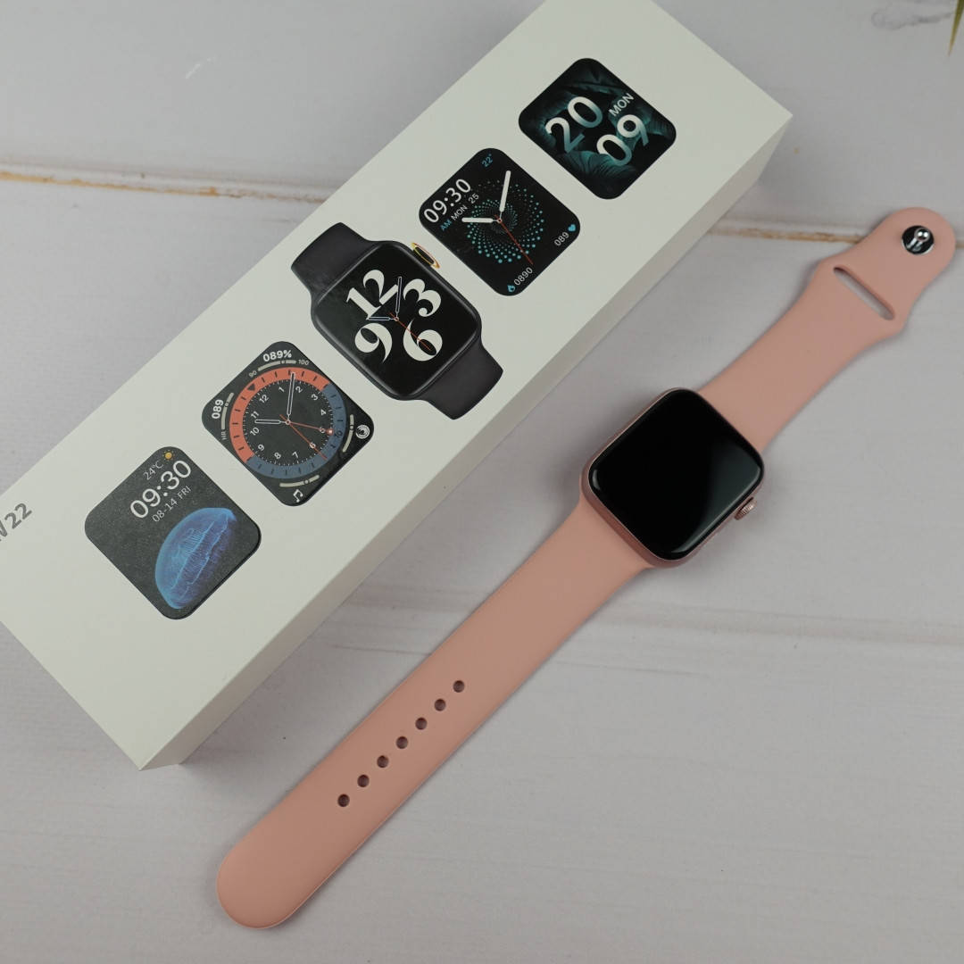 

Смарт часы hw22 с пульсометром, тонометром smart watch розовые фитнес браслет оригинал