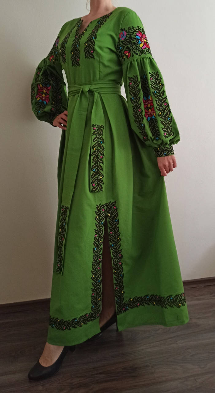 

Вишите плаття "Мавка", Зелёный