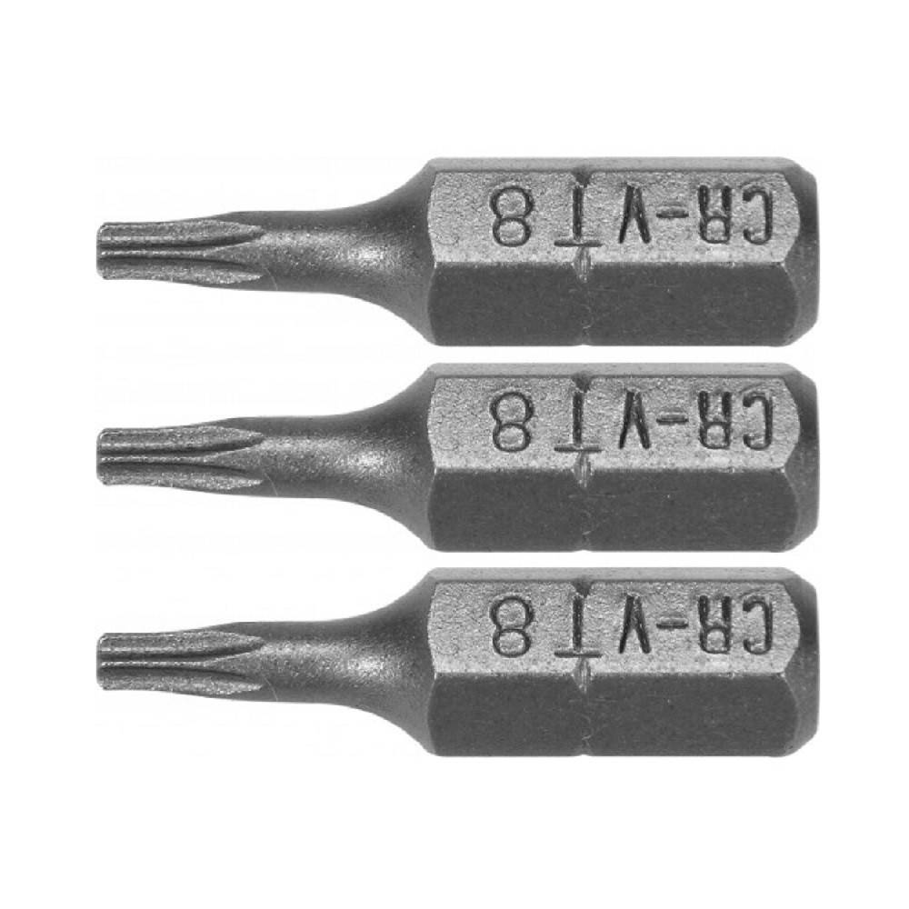 

Насадка отверточная STHOR: "TORX" T8 x 25 мм, HEX 1/4 ", Cr-V, 3 шт