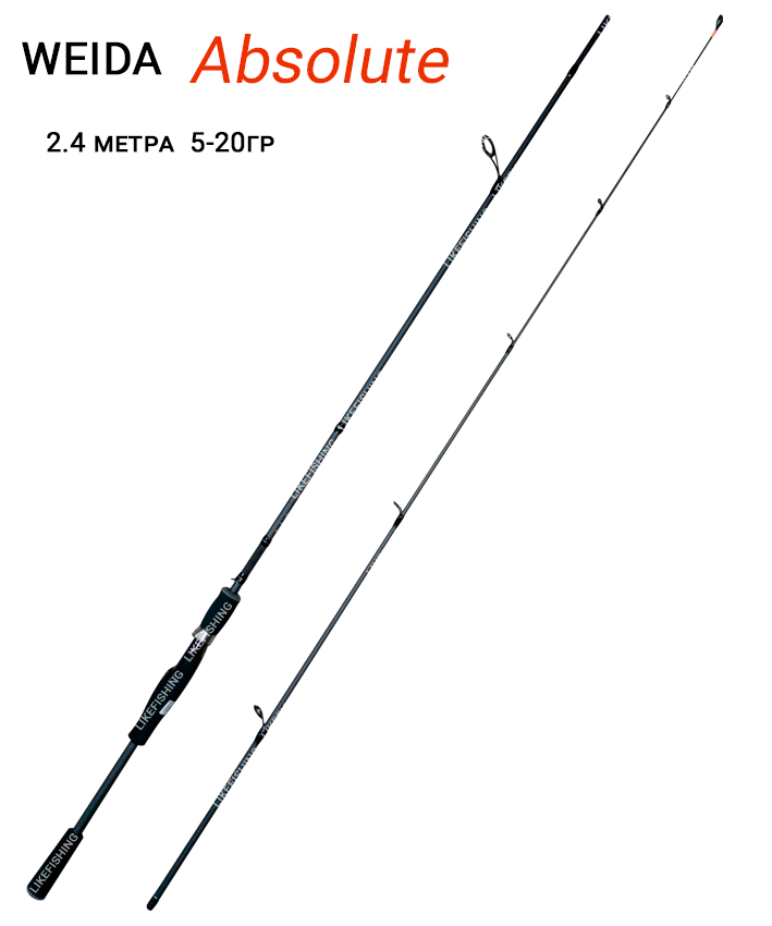 

Спиннинг 2.4 м тест 5-20 гр Absolute Weida (Kaida), Черный